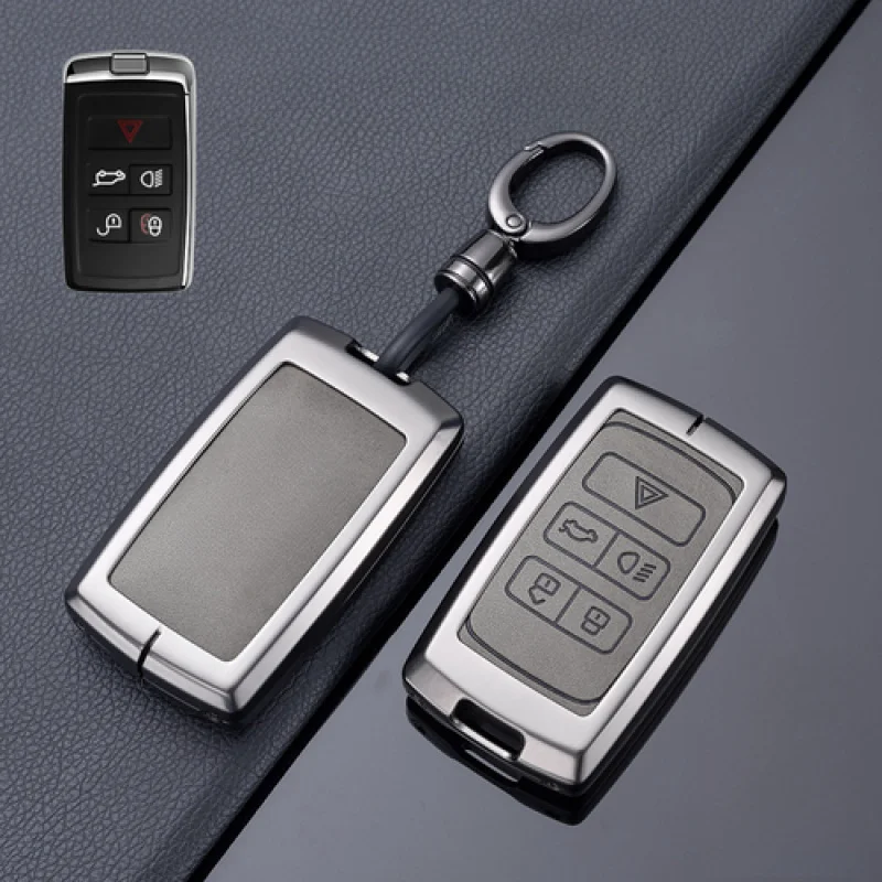 Capa de couro para chave de carro em liga A + para Land Rover Range Rover Velar para Jaguar