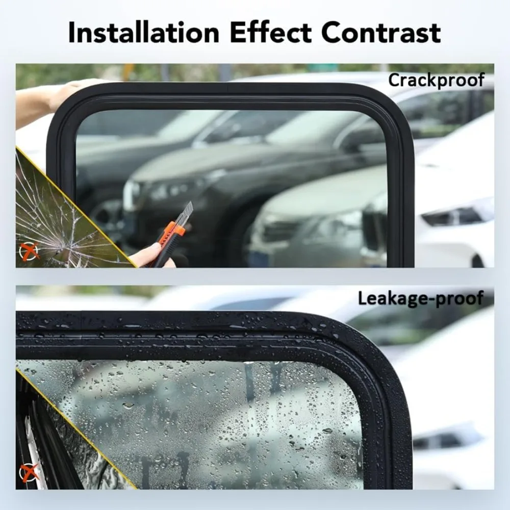 نافذة خروج RV من الألومنيوم 30 وات × 20 ساعة لمقطورات البضائع والمخيمات ومقطورات السفر مع شاشة وزجاج مقسى