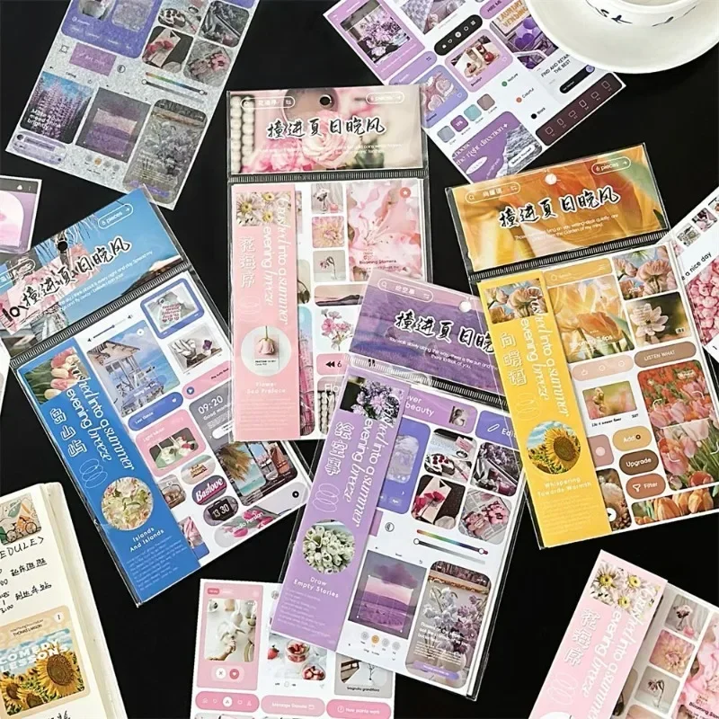 Kawaii Cartoon INS Scrapbook Journal Sticker DIY Decor Beauty Scenery Fashion Staionery Phone Case Decal Student Supplies