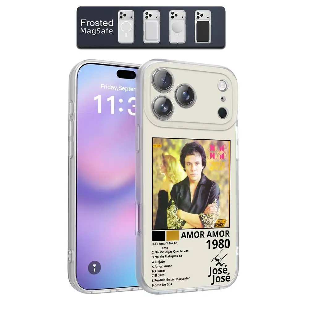 حافظة هاتف J-Jose J-Jose Secretos لهاتف iPhone 17,16,15,14,13,12,11,Pro,Max,Plus,E,Air,Mini Magnetic Magsafe متجمد شفاف