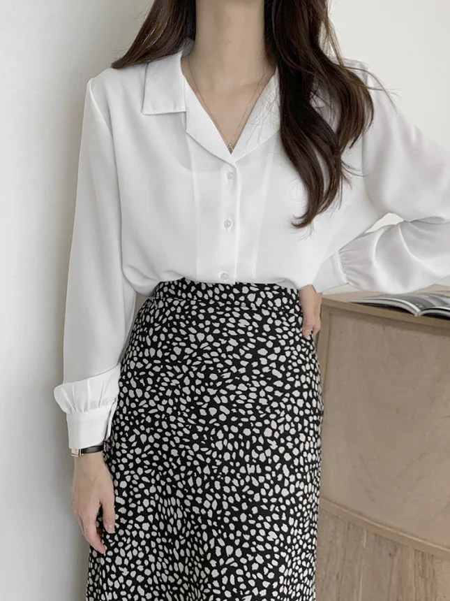 

Ele Single-Button Women's irt Versatile Faionable Spring 2025 Dongda Gate High-End Feeling Commute Sle Long Sve