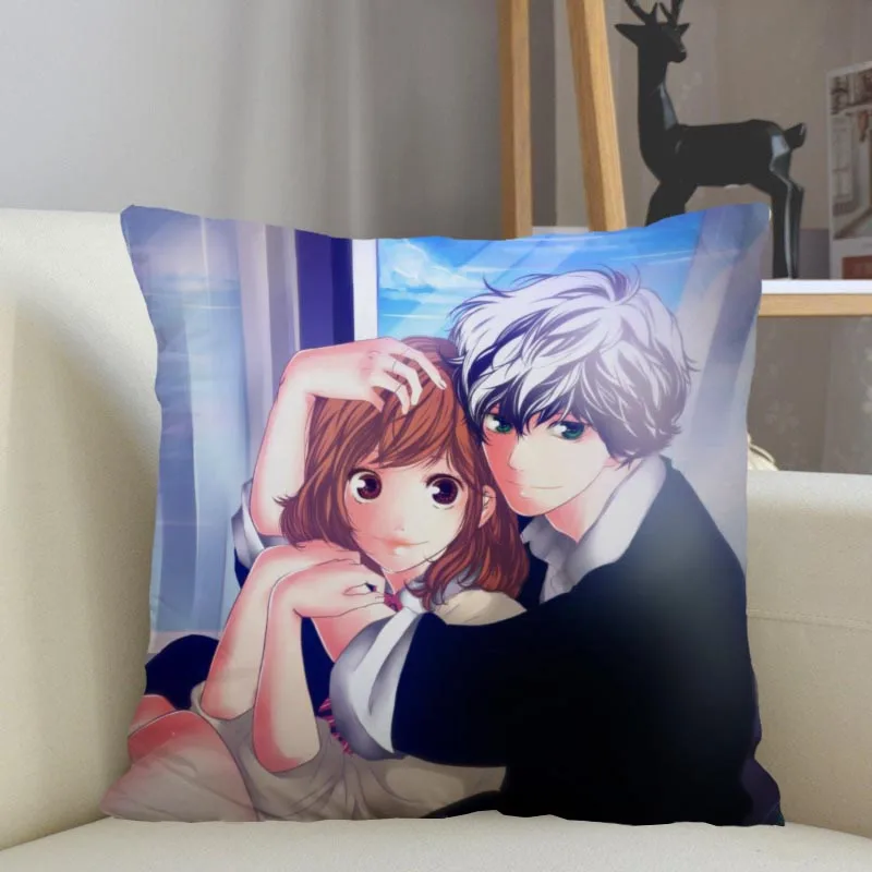 Musife Custom Ao Haru Ride Pillowcase Home Decoration 45x45cm Zipper Square Pillowcase Throw Pillow Cover Drop Shipping 04.24