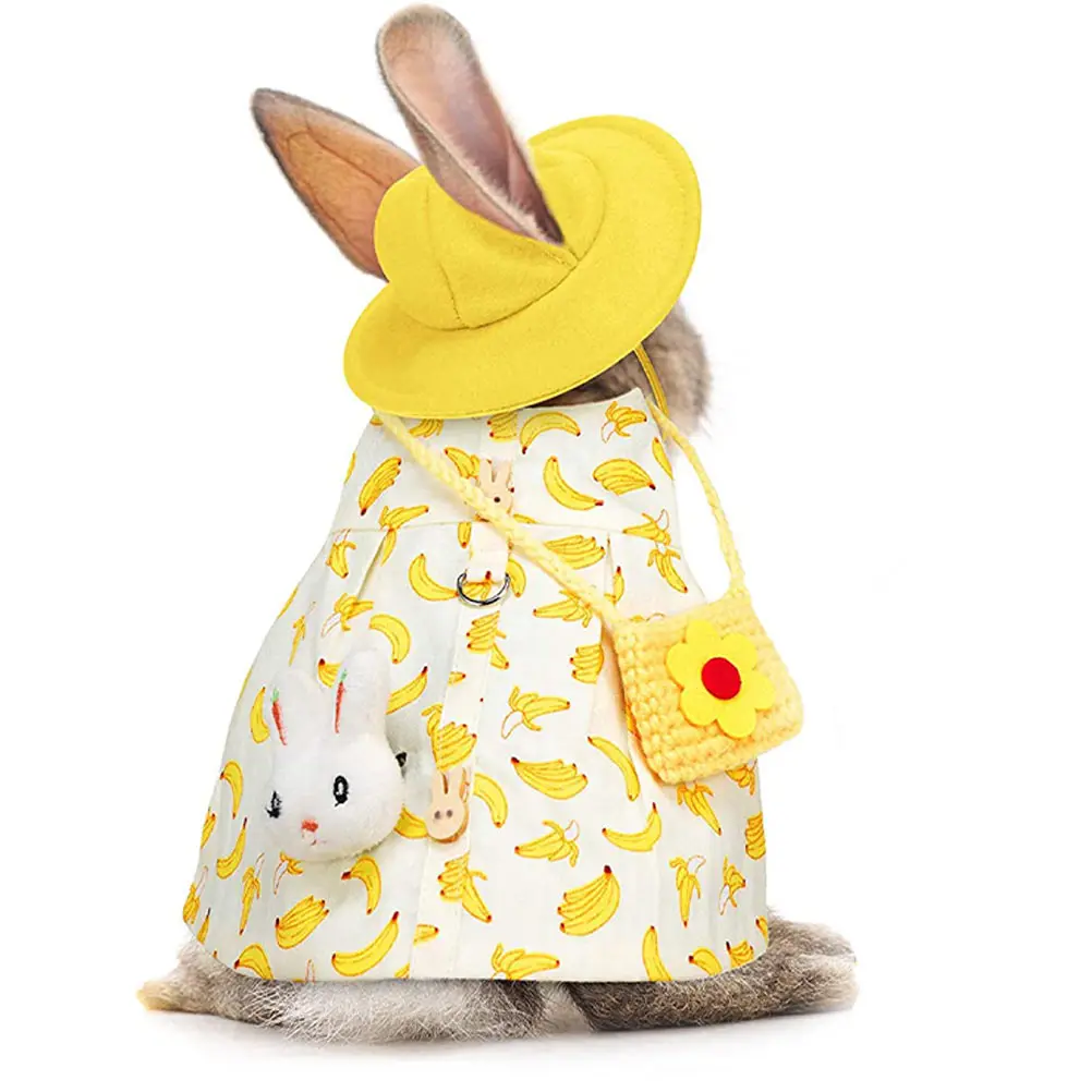 

Rabbit Clothes Set Breathable Pet Costume Bunny Hat Cat Clothes Vest for Rabbits Walking Parties Fashion Lovely Design Pet