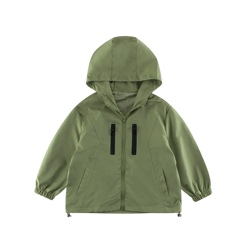 Boys Coat Jacket Zipper Outerwear Windbreak 2024 Perfect Spring Autumn Hooded Overcoat High Quality Children's Warm Clothing