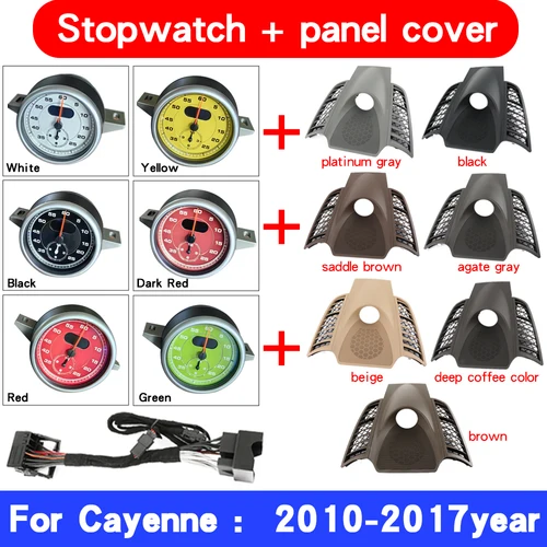 Imagen 2 del producto Kit de Cubierta para Panel de Reloj y Brújula para el Tablero de Instrumentos del Porsche Cayenne 958 2010-2017, Modificación Interior Central, Accesorios para Automóviles