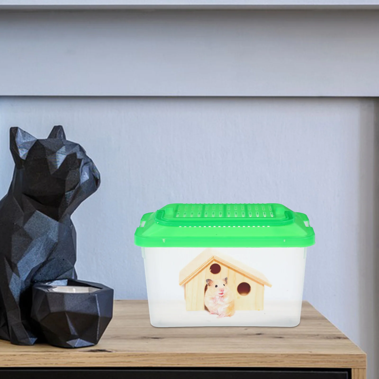 

Pet Transport Box Portable Goldfish Turtle Reptile Habitat Clear Transparent Lightweight Easy Clean Handheld Fish Tank Travel