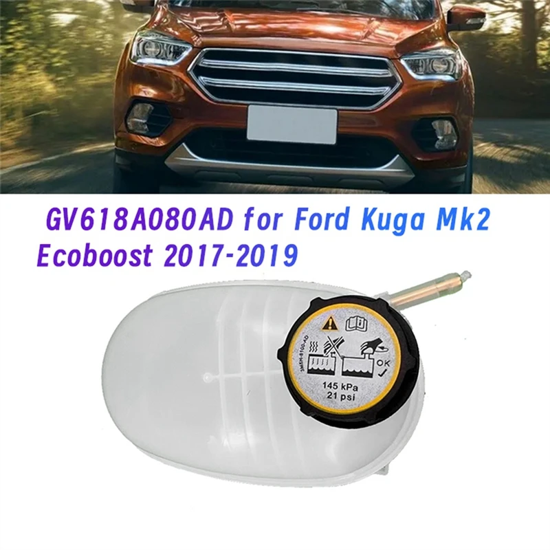 

AUTO Car Radiator Reservoir Coolant Expansion Tank Assembly GV61-8A080-AC For Ford Kuga Mk2 Ecoboost 2017-2019 GV618A080AD