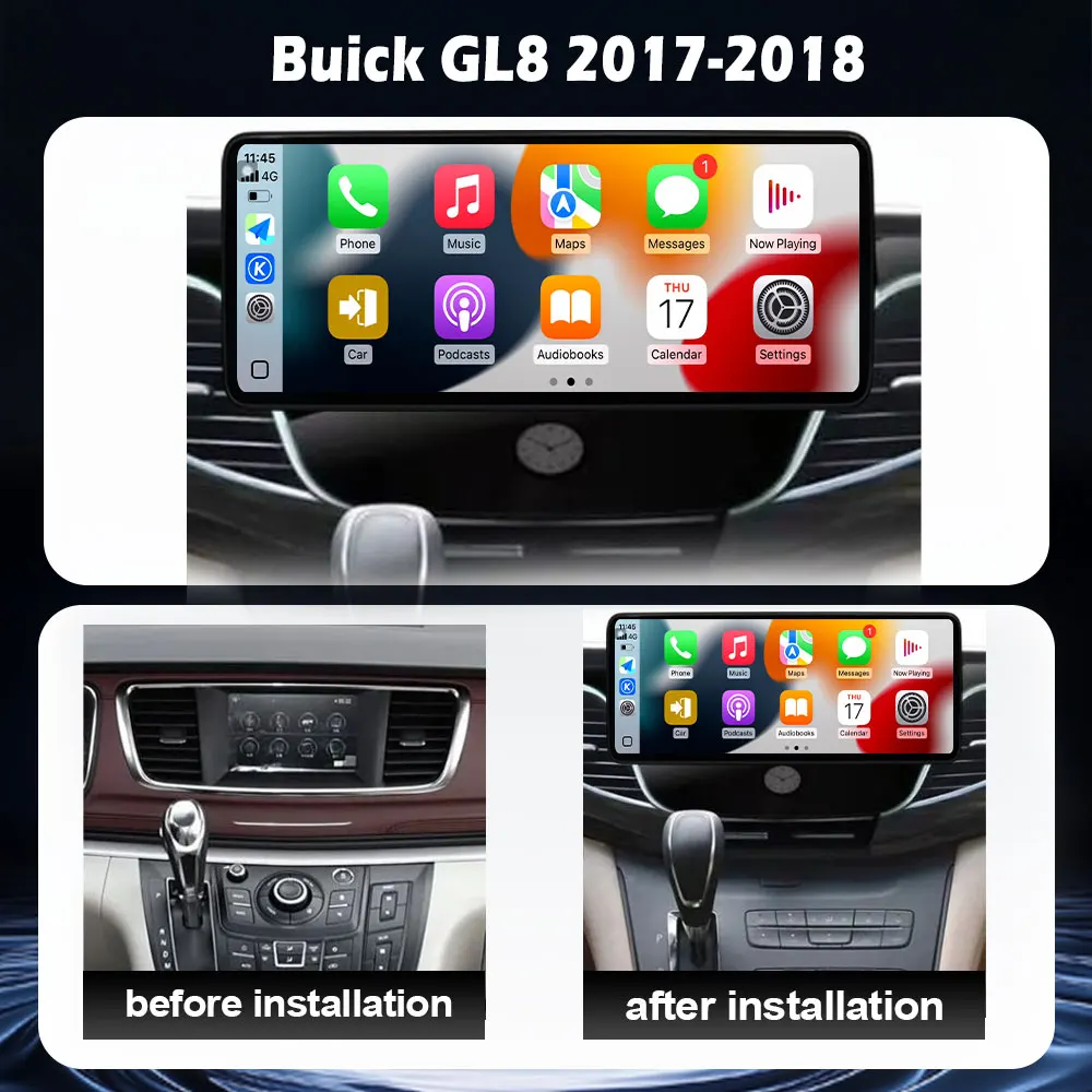 12.3Inch For Buick GL8 2017-2018 DSP Car Radio Android 16 Autoradio Multimedia Bluetooth BT DVR IPS Screen Player