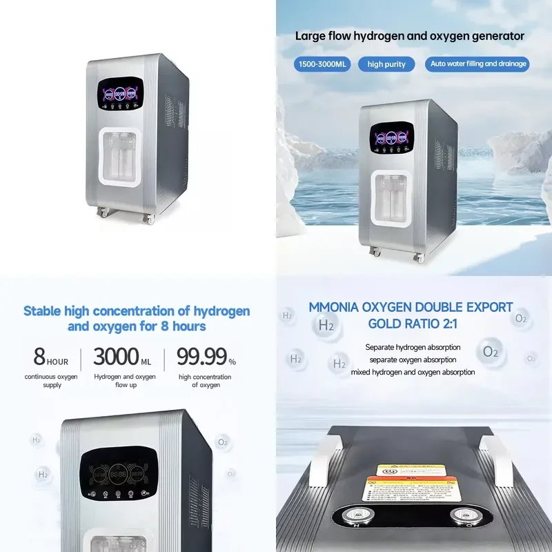 

Hot Sell 1500ml/min Rich Inhaler 99.99% Water Generator with Customizable Flow Rate H2 Molecule Water Maker for Home