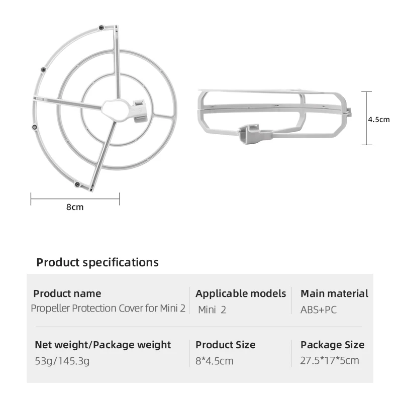 Fully Enclosed Propeller Protector For DJI Mini 2 Drone Propeller Blade Holder Fixer Anti-Collision Protective Ring