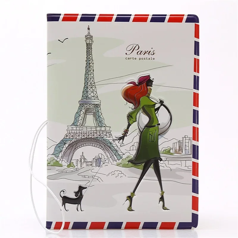 I love travel Passport Cover ID Credit Card Bag 3D Design PU Leather Business Card Holder Passport Holder size 14*9.6CM