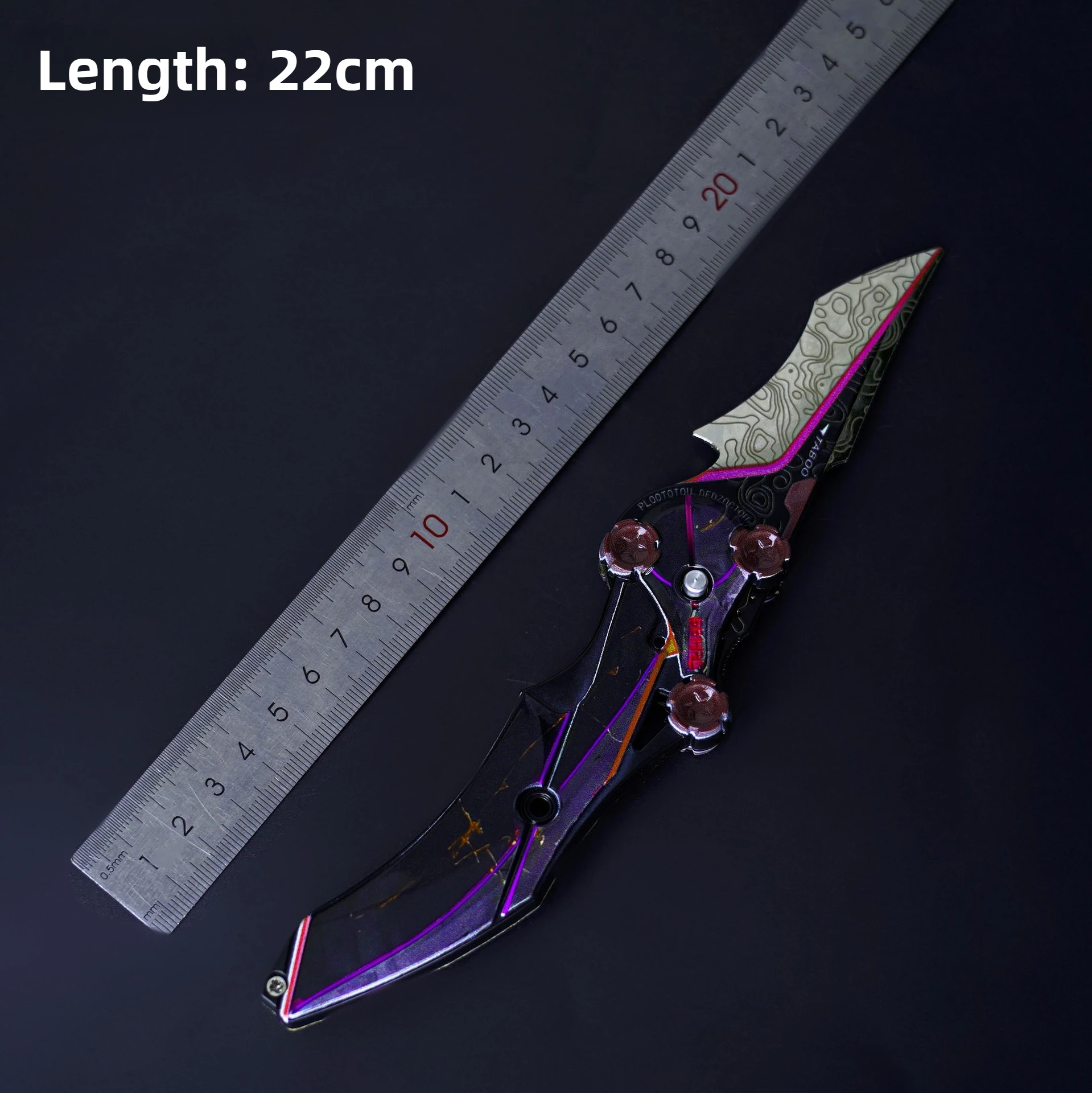 22cm 델타 포스 머시 무기 모델 블랙닝 에디션 게임 주변기기 근접 훈련용 칼 무날 공예품 소년 장난감 선물