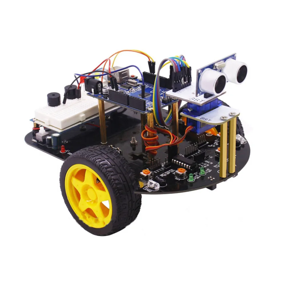 

Yahboom 2WD Многофункциональный 2 в 1 Smartduino DIY робот R3 стартовый автомобильный комплект для программирования образования