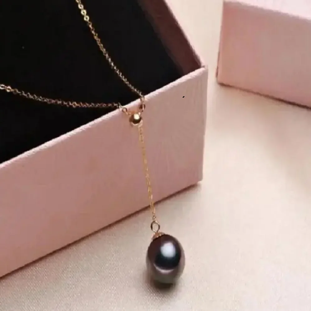 Best selling pearl AAAAA 10-11mm natural pearl South  Sea white pearl pendant+black pearl pendant necklace 18 inch 925s ﻿