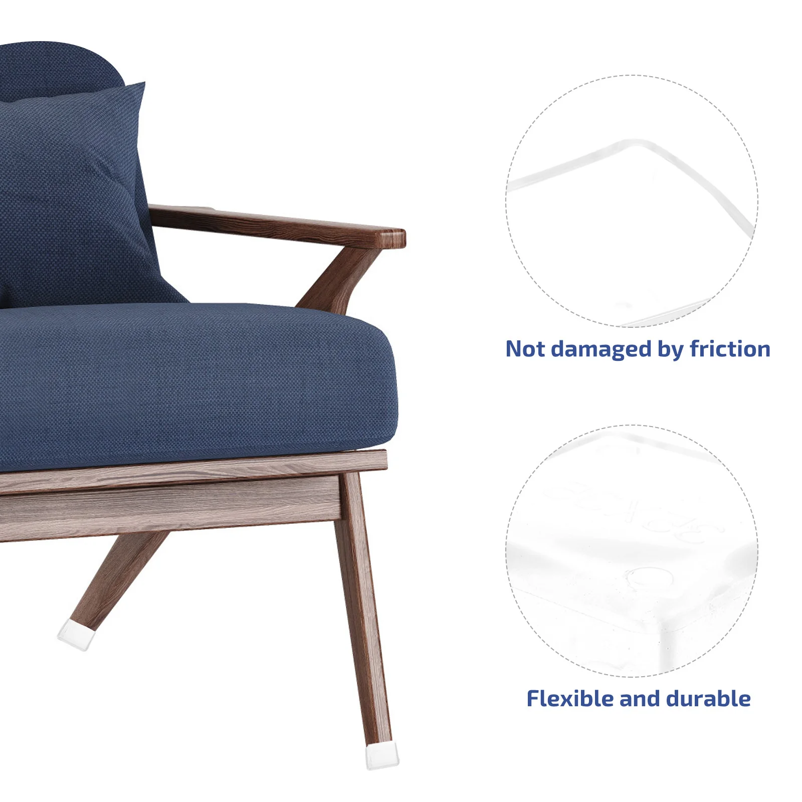 

24Pcs Chair Legs Covers Furniture Feet Pads Anti-Slip Protectors for Chair Table Sofa Legs Furniture Feet Tips Accessories