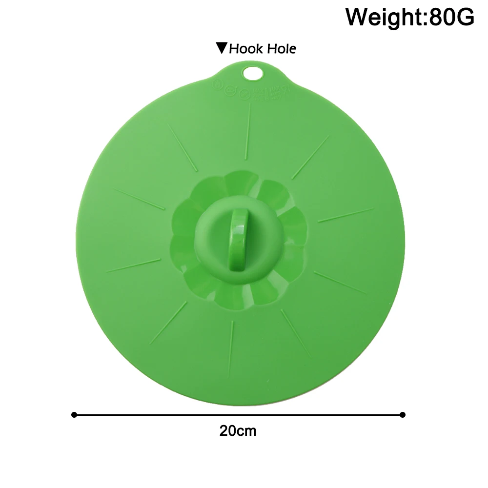 1PC Diameter 20cm 80G Cooking Pot Pan Lid Silicone Multifunction Microwave Bowl Cover Fresh Keeping Reusable Food Wrap Tools