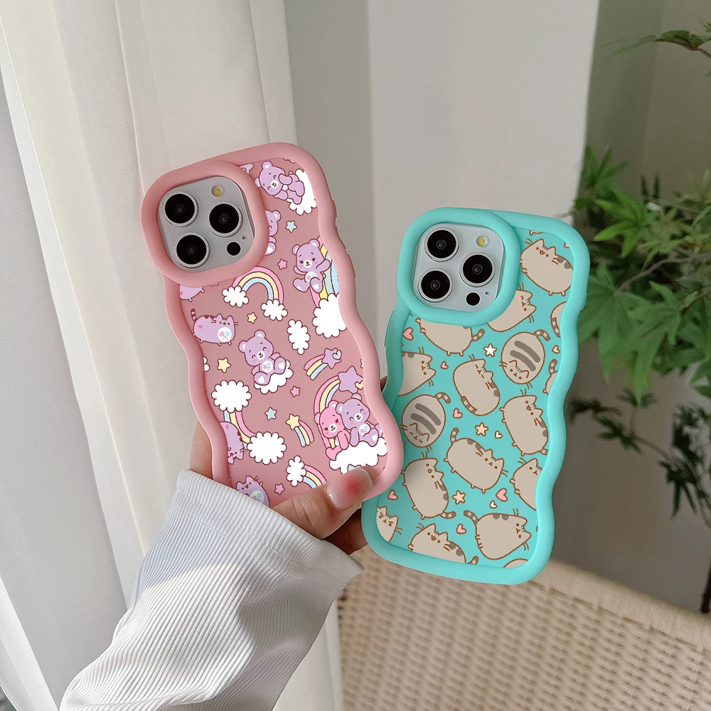 Cute Pusheens cat etui na telefon dla Xiaomi Redmi A1 A2 8 8A 9C 9T 10C 12C 13C Poco X3 X5 Pro Plus 4G 5G miękkie pokrywa tylna z TPU etui