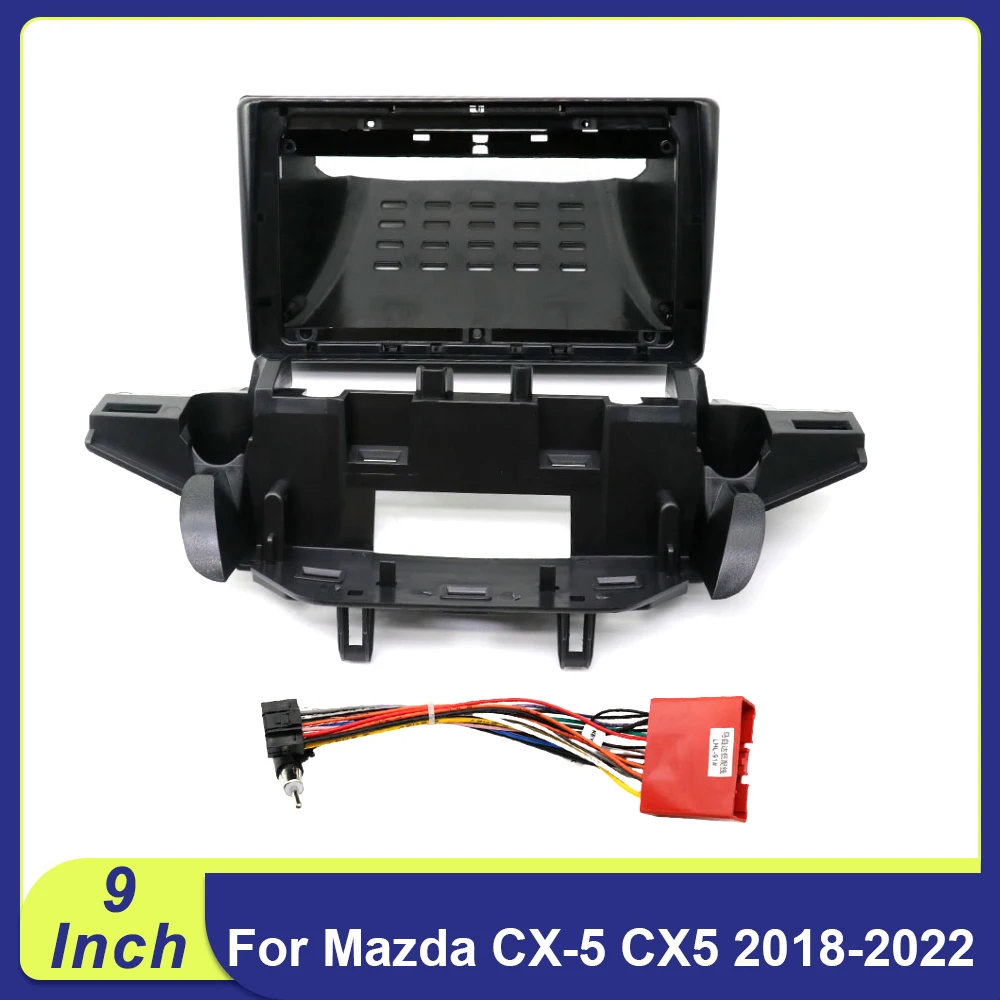 

9 Inch For Mazda CX-5 CX5 2018-2022 2DIN Car Frame Fascia Adapter Canbus Box Decoder Android Radio Dash Fitting Panel Kit
