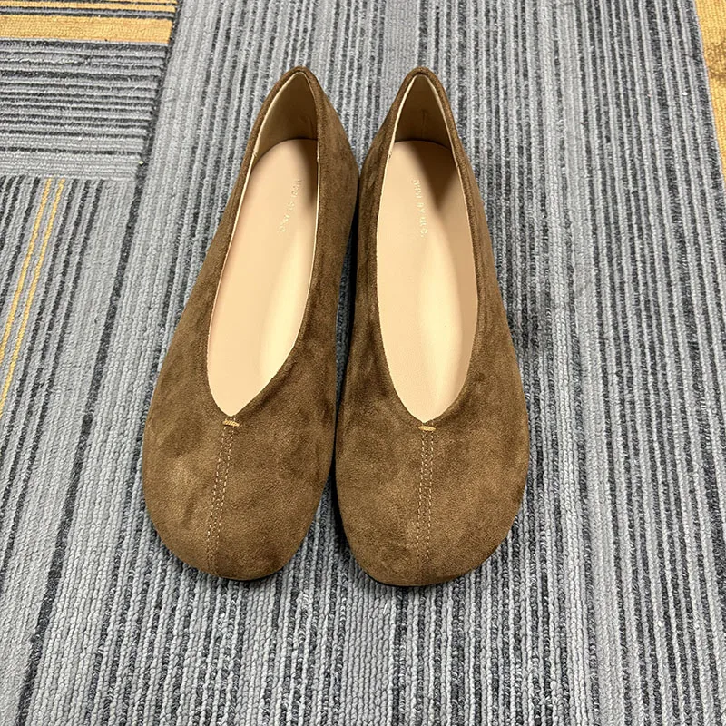 Modische Damen-Ballerinas, flache Schuhe, lässige, flache Damenschuhe, runde Zehen, weiche Damenschuhe. – Detail 8