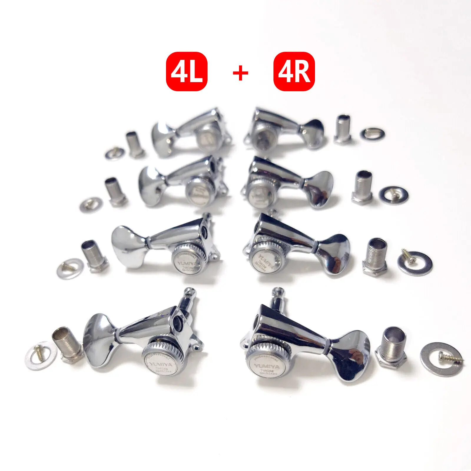 4L4R Lock String Tuning 1:21 Guitar Locking Tuners Key Pegs Machine Head Chrome