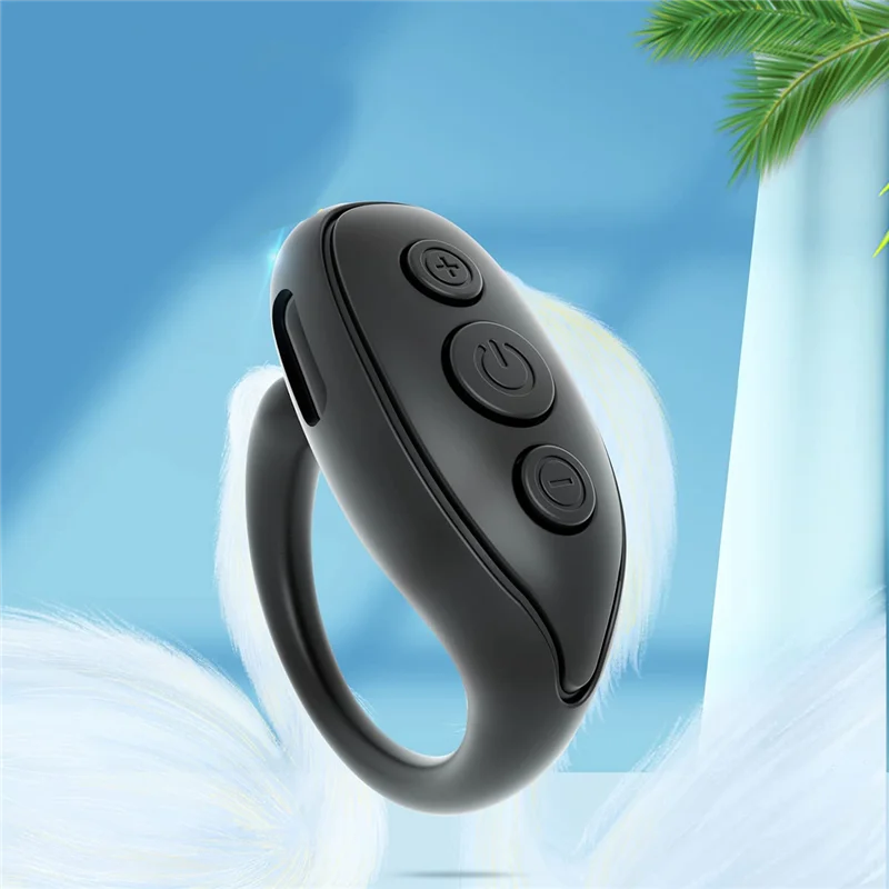Bluetooth Remote Control Page , Cell Phone Camera Shutter Selfie Remote, Smart Ring Remote for -Black