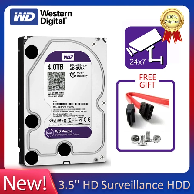 WD Purple 4TB Surveillance Internal Hard Drive Disk 3.5