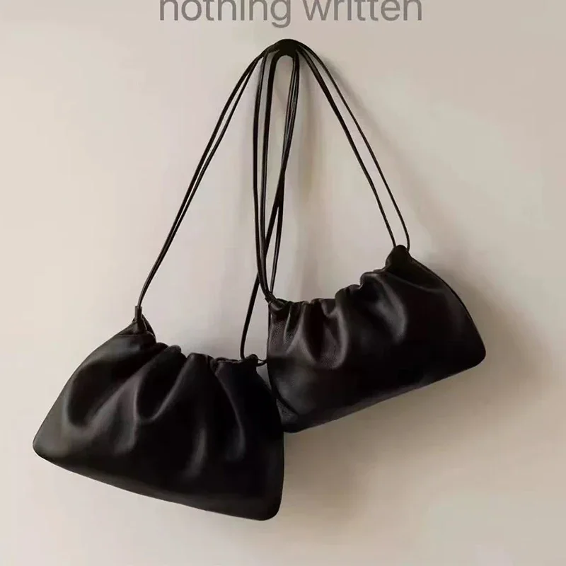 Luxury Soft Leather Cloud-Shaped Fashionable Lightweight Mobile Phone Storage Bag Underarm Bag Elegant Design