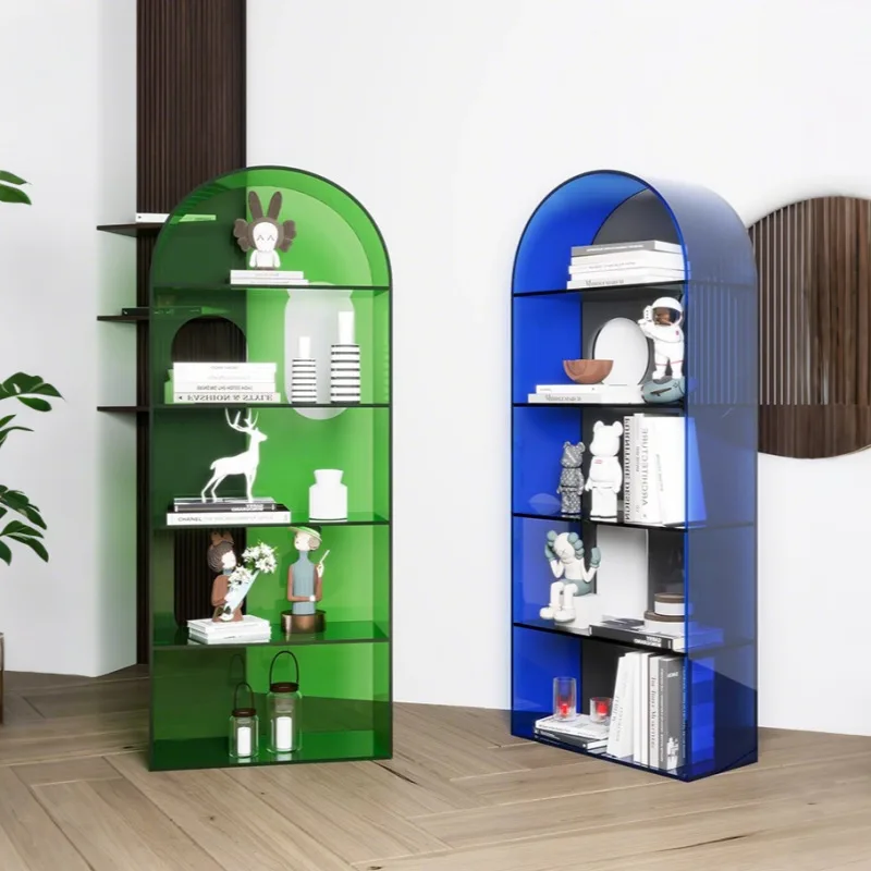 クリエイティブライト高級床から天井までの多層壁組み合わせ格子本棚