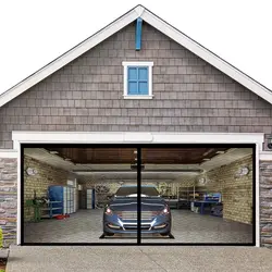 Magnetic Garage Door Screen, Reinforced Fiberglass Net, Stronger Magnets, Hands Free Magnetic Screen Door netting door curtain