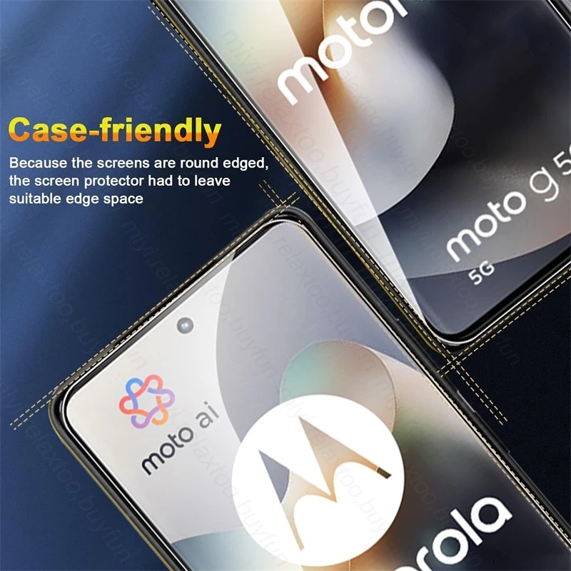 MotoG56 زجاج 5-1 قطعة 9H زجاج مقسى شفاف لموتورولا موتو G56 G 56 56 56G 5G 2025 واقيات شاشة الهاتف فيلم مقاوم للانفجار