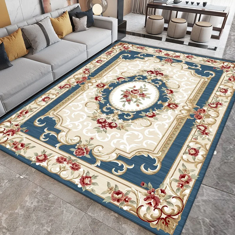 Retro Nordic Ethnischen Stil Blumen Teppich Wohnzimmer Sofa Schlafzimmer Studie Küche Eingang Teppich Nicht-slip Licht Luxus Dekor matte