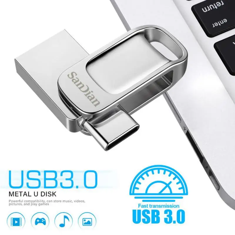 Flash Drives 2TB USB3.0 Mini High Speed Metal Pendrive 1TB 512GB U Stick Portable Drive 256GB Waterproof Memoria Storage U Disk