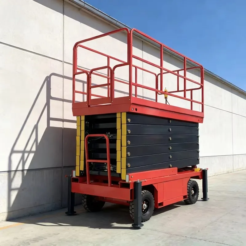 12m 14m 16m Flexible Safety Rail High-altitude Stable Base  Electric Scissor Lift Tables  Scissor Lift view 3