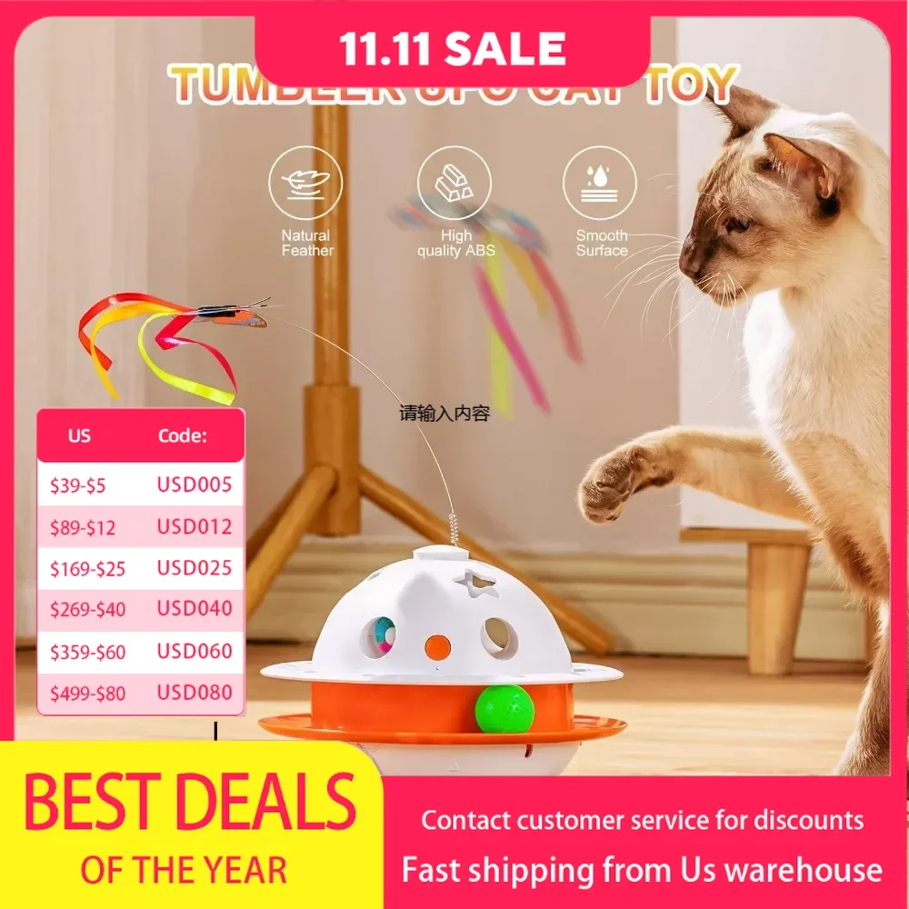 

4-in-1 automatic interactive cats toy cat with butterflies random flying mobile mint ball intelligent toy automatic cat tease