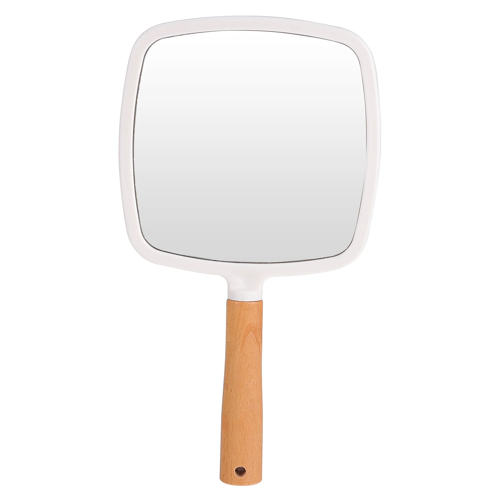 

Handle Mirror Vanity Portable Desktop Travel Women Barber Beech Abs Handheld Miss Mirrors