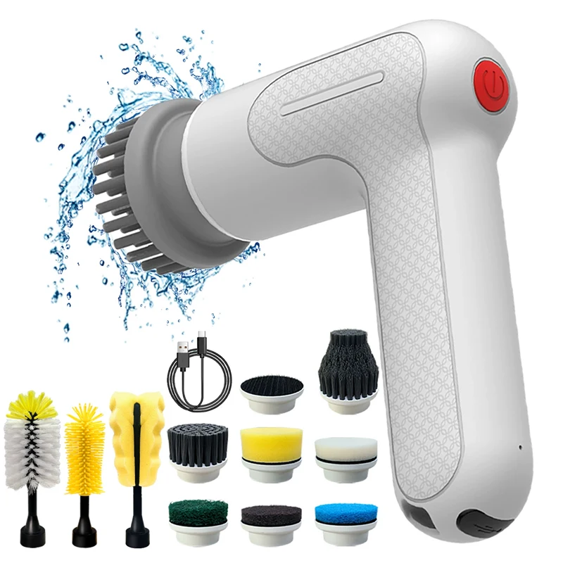 Electric Cleaning Brush Kitchen Bathroom Multi Functional Window Cleaner Electric Shoe Brush Handheld Cleaning Brush Cleaner