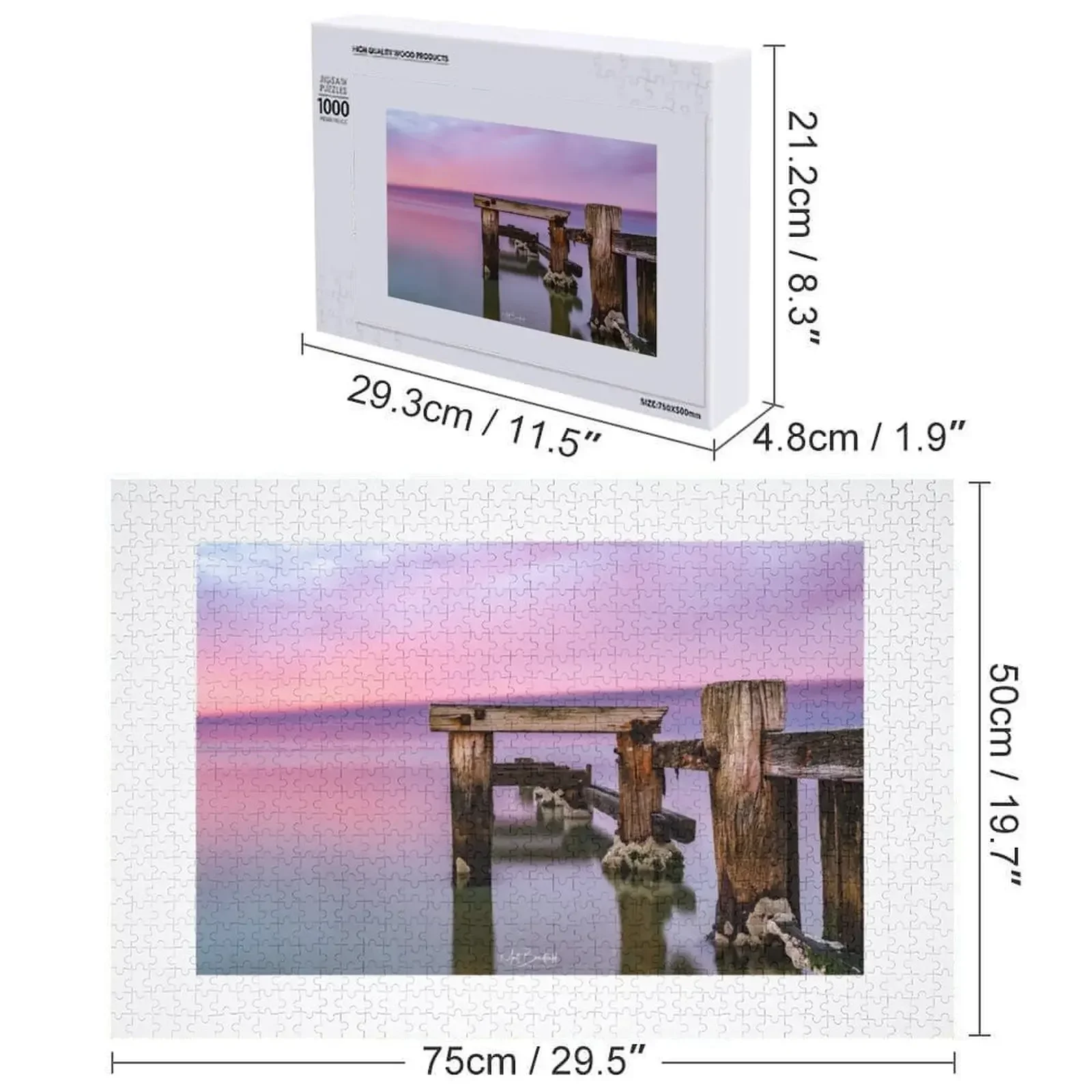 Пазл Mentone Groyne, деревянные композиции для детей, деревянная фотография, персонализированный заказ с фото, подарочная головоломка для ребенка на заказ