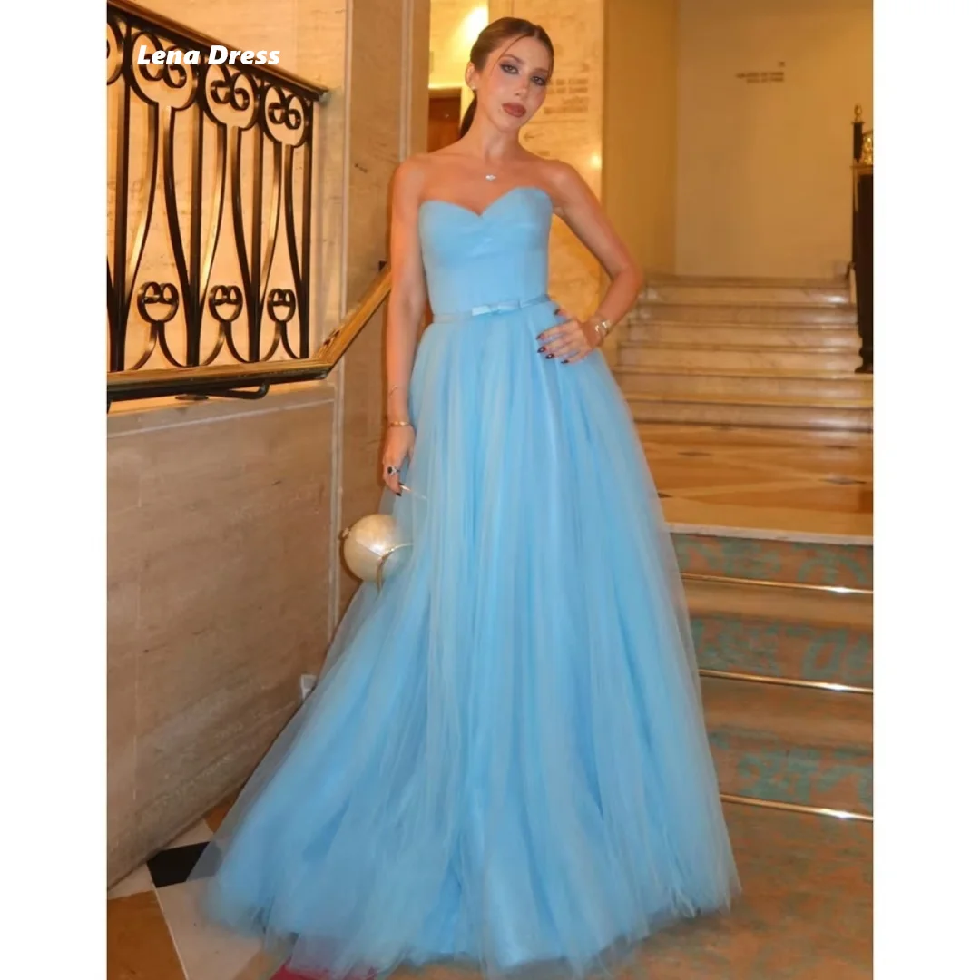 

Lena Небесно-голубая одежда для выпускного вечера Вечерние платья без рукавов Женские элегантные роскошные платья для вечеринок Женское платье 2025 года на заказ