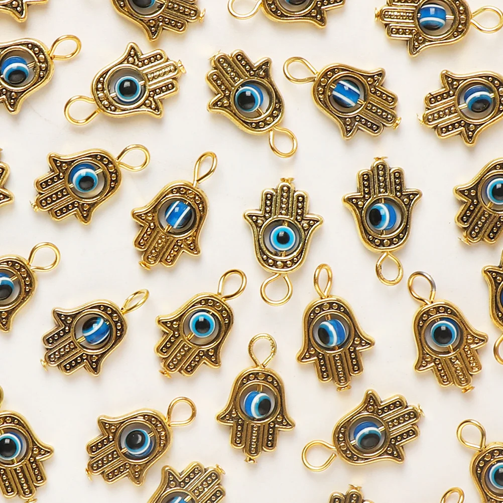 20 قطعة عين النخيل سحر قلادة سبائك خمر Diy بها بنفسك صنع المجوهرات الحرفية ديكور ل أساور سلاسل المفاتيح أقراط اكسسوارات #6