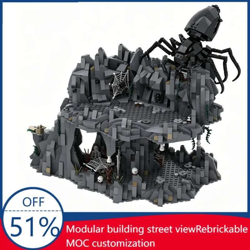 2261 Pcs Customize Shelob's Lair Building Blocks Educational Diy Assembly Toy Christmas Gifts The Rings Fans And Scene Display