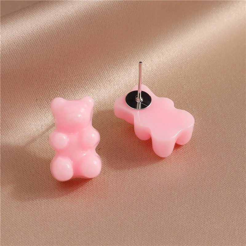 Nette Gummibärchen Ohrstecker für Frauen Candy Farben Tier Baumeln Ohrringe Brincos Femme Mädchen Party Urlaub Schmuck Geschenke – Detail 13