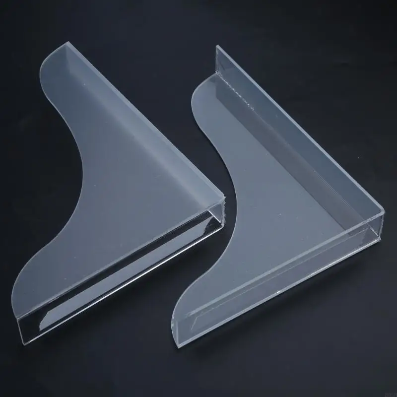 2pcs/set Bathroom Splash Cover Clear Acrylic Protective Cover Accessory for Home Bathroom Countertop Protections Supply B95B