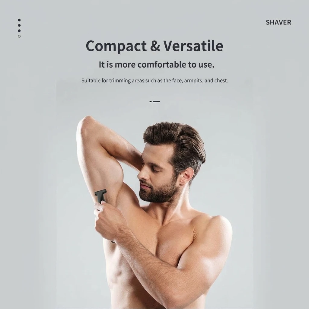 Men Professional Hair Clipper  Full Body Hair Trimmer Set Powder Metallurgical Sharp Blade 5 Levels Adjustable Cutting Length