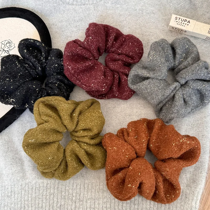 

Winter large hair band female tie 2025 new Korean For women girl scrunchies elastic accessories fascinators elegant Headdress in