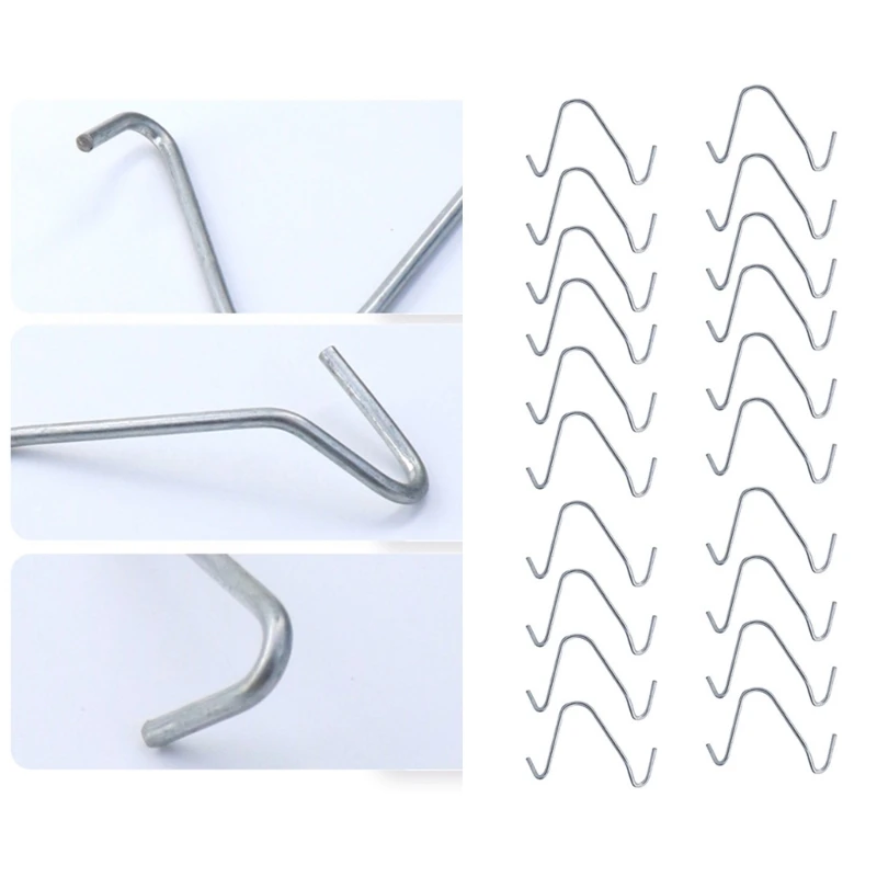 200pcs Galvanized Steel Fence Wire Clip easy installs Post Attachments Galvanized Fence Clip set for Secure Fencing