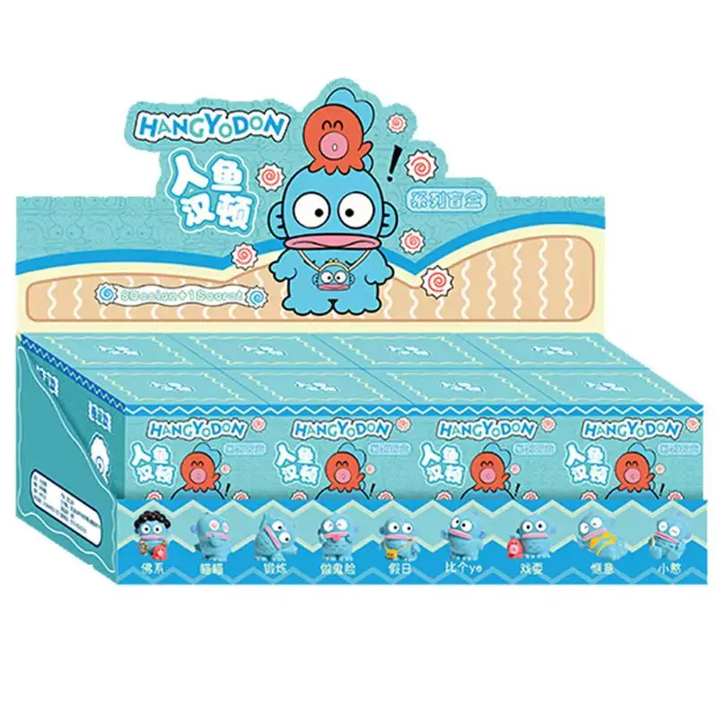 

8pcs Mermaid Hangyodon Blind box Big Mouth Fish Anime Figure Desktop Decoration Student Surprise Gift Mystery Box Wholesale