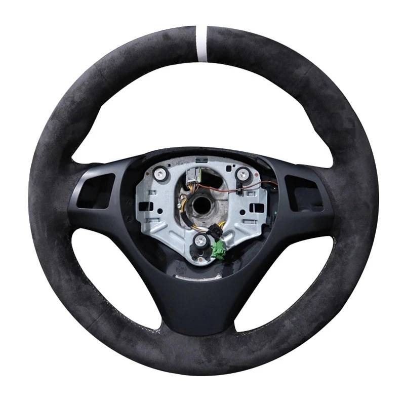 Car Steering Wheel Braid Cover Customized Anti-Slip Suede leather For BMW M Sport M3 E90 E91 E92 E93 E87 E81 E82 E88 X1 E84
