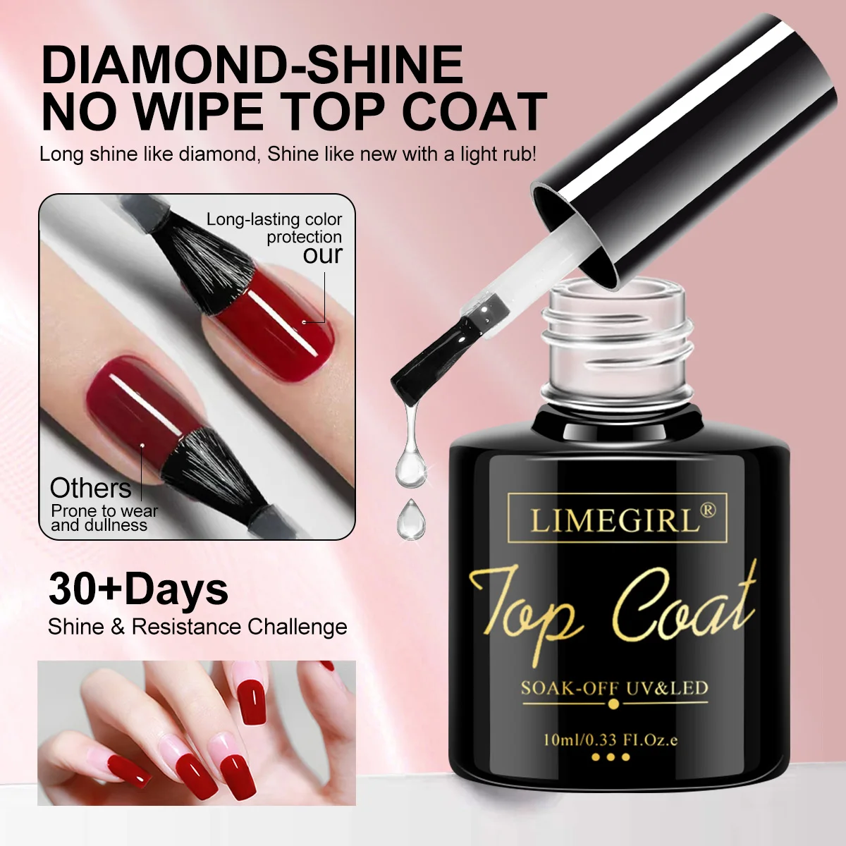 LIMEGIRL เล็บมัลติฟังก์ชั่นเจลชุด Soak UV Primer CLEAR เคลือบ Varn Bloom GEL Nail Art EXTENSION เจลเคลือบเงาชุด