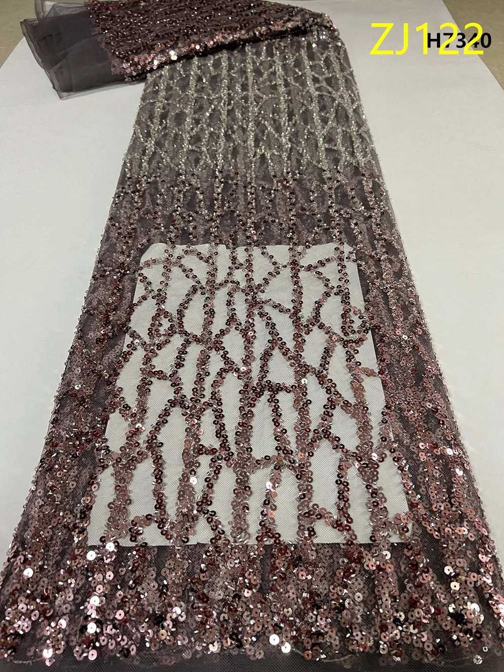 2026 NEW High Quality African Nigerian Tulle Lace Fabric Embroidery Party Dress Sequins French Guipure Fabric For Sewing 5Yards