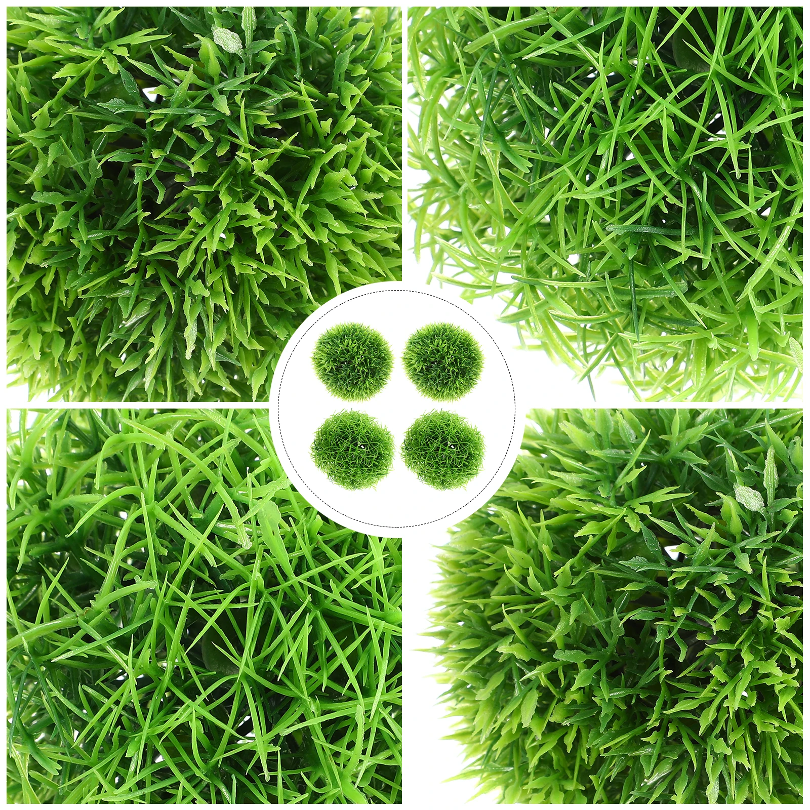 

4pcs Artificial Grass Ball Plant Ball Decor Hanging Pendant For Indoor Outdoor Wedding Party Ceiling Mall Decorative Simulation
